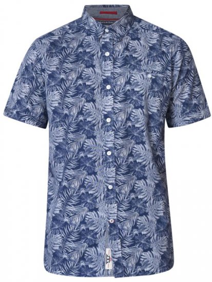 D555 Sheldon Hawaii Shirt Navy - Košulje - Muške Košulje Veliki Brojevi