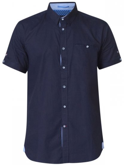 D555 Tim Short Sleeve Shirt Navy - Košulje - Muške Košulje Veliki Brojevi