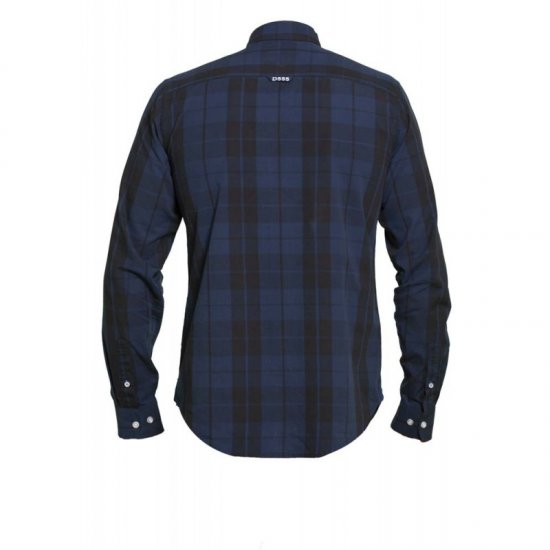 D555 Davenport Long Sleeve Shirt Navy - Košulje - Muške Košulje Veliki Brojevi