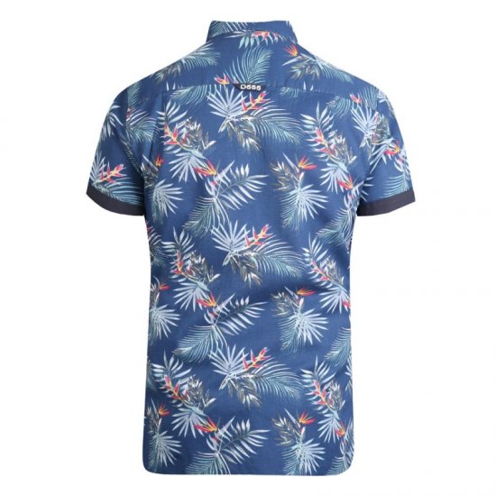 D555 Reuben Hawaii Shirt Navy - Košulje - Muške Košulje Veliki Brojevi