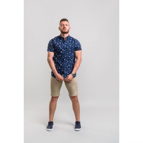 D555 Davian Hawaii Shirt Navy - Košulje - Muške Košulje Veliki Brojevi