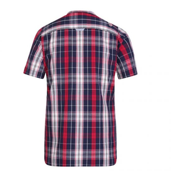 D555 Terell Shirt Navy/Red - Košulje - Muške Košulje Veliki Brojevi