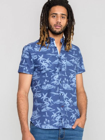 D555 WHITSBURY Hawaiian Print Shirt - Košulje - Muške Košulje Veliki Brojevi