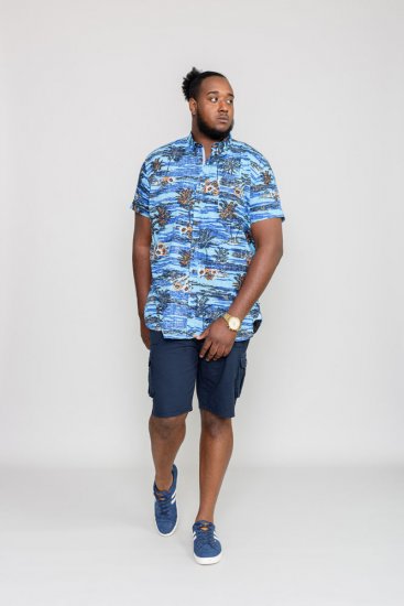 D555 CHARFORD Hawaiian Reverse Printed Shirt - Košulje - Muške Košulje Veliki Brojevi