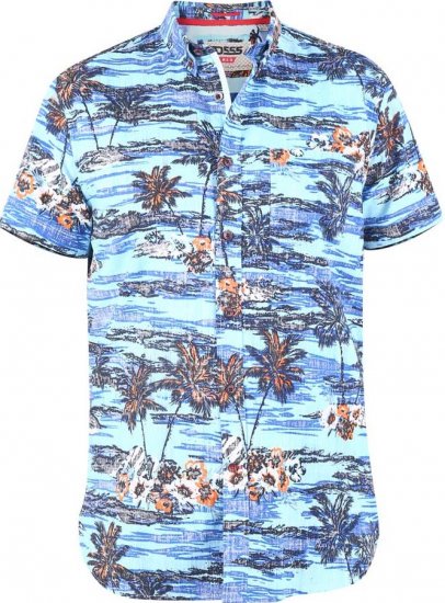 D555 CHARFORD Hawaiian Reverse Printed Shirt - Košulje - Muške Košulje Veliki Brojevi