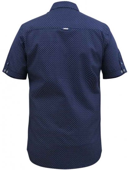 D555 Telford S/S Micro Ao Print Shirt Navy - Košulje - Muške Košulje Veliki Brojevi