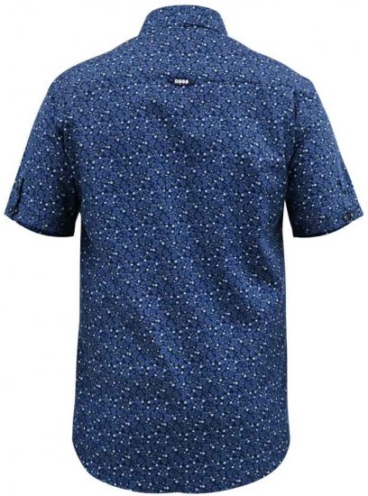 D555 Tristain S/S Floral Ao Print Shirt Navy - Košulje - Muške Košulje Veliki Brojevi