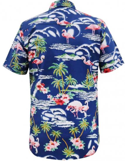 D555 Durham Flamingo Hawaiian Ao Print Shirt - Košulje - Muške Košulje Veliki Brojevi