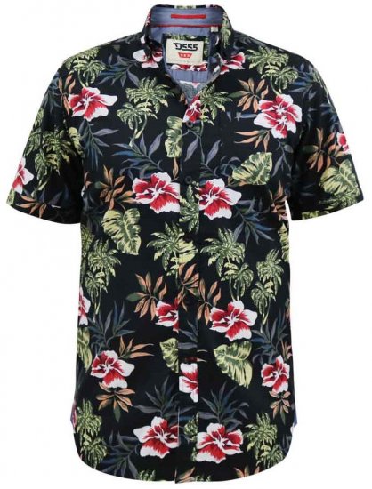 D555 Wilton Hawaiian Ao Print Short Sleeve Shirt - Košulje - Muške Košulje Veliki Brojevi