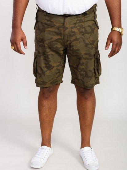 D555 Woobridge Camo Cotton Cargo Shorts - Kratke hlače - Muške Kratke Hlače Veliki Brojevi 