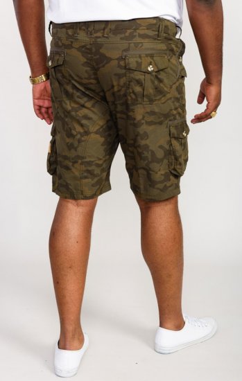 D555 Woobridge Camo Cotton Cargo Shorts - Kratke hlače - Muške Kratke Hlače Veliki Brojevi 
