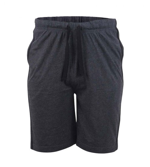 D555 Ryan Jersey Shorts 2-pack Black/Charcoal - Sportske hlače & kratke - Muške Trenirke Veliki Brojevi