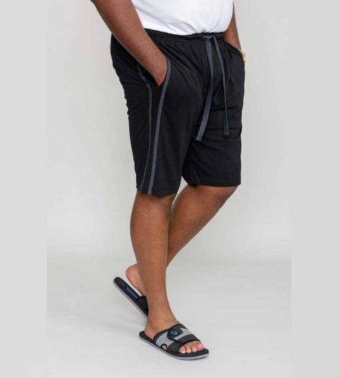 D555 Ryan Jersey Shorts 2-pack Black/Charcoal - Sportske hlače & kratke - Muške Trenirke Veliki Brojevi