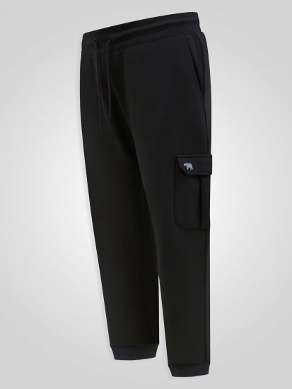 D555 Dexter 1 Cargo Jogger With Bear Embroidery Crna - Sportske hlače & kratke - Muške Trenirke Veliki Brojevi