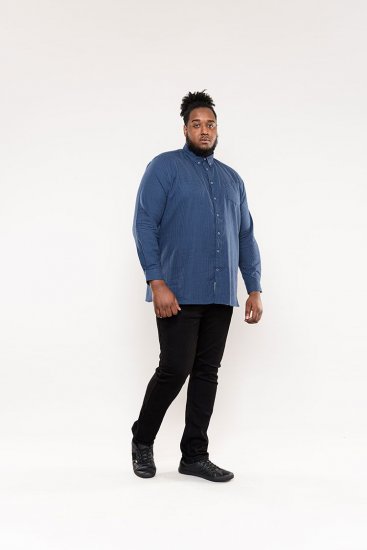 D555 Melbourne Gingham Check Long Sleeve Button Down Shirt - Košulje - Muške Košulje Veliki Brojevi