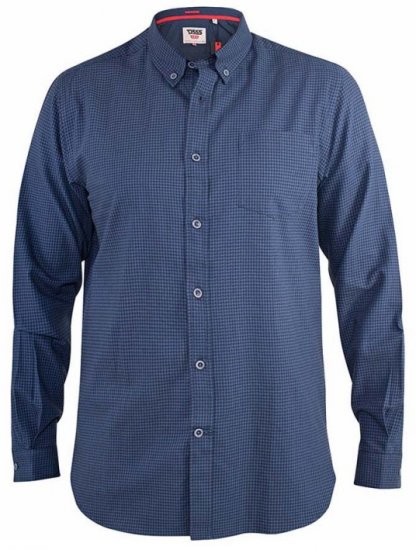 D555 Melbourne Gingham Check Long Sleeve Button Down Shirt - Košulje - Muške Košulje Veliki Brojevi