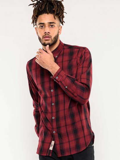 D555 Benalla Check Long Sleeve Button Down Shirt - Košulje - Muške Košulje Veliki Brojevi