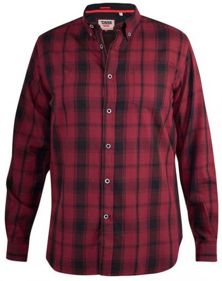 D555 Benalla Check Long Sleeve Button Down Shirt - Košulje - Muške Košulje Veliki Brojevi