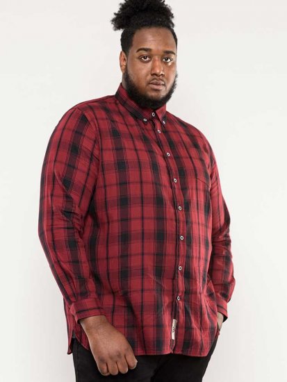 D555 Benalla Check Long Sleeve Button Down Shirt - Košulje - Muške Košulje Veliki Brojevi