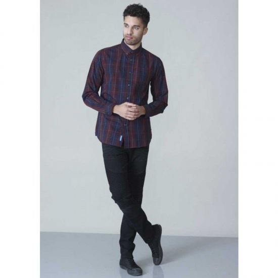 D555 Grady Long Sleeve Check Shirt - Košulje - Muške Košulje Veliki Brojevi