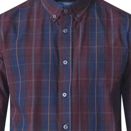 D555 Grady Long Sleeve Check Shirt - Košulje - Muške Košulje Veliki Brojevi