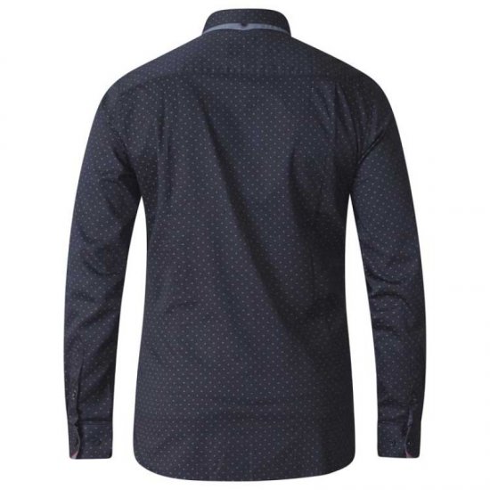 D555 Jahine Long Sleeve Printed Shirt Black - Košulje - Muške Košulje Veliki Brojevi