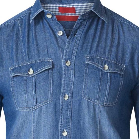 D555 Adcock Long Sleeve Vintage Denim Shirt - Košulje - Muške Košulje Veliki Brojevi