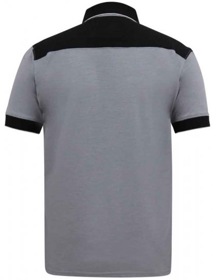 D555 Prinstead Pique Polo Shirt Grey - Polo majice - Muške Polo Majice Veliki Brojevi