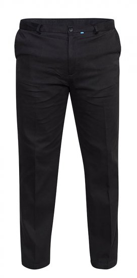 D555 Bruno Stretch Chino pants with Extenda Waist Black - Traperice & hlače - Muške Traperice i Hlače Veliki Brojevi