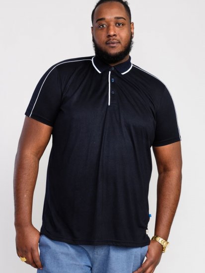 D555 Sussex Jersey Polo Shirt Dark Navy - Polo majice - Muške Polo Majice Veliki Brojevi