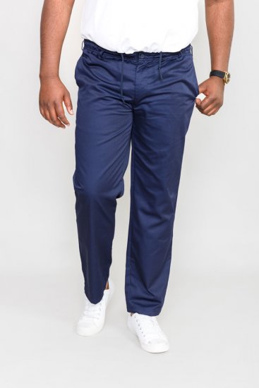 D555 Basilio Pants with elasticated waist Navy - Traperice & hlače - Muške Traperice i Hlače Veliki Brojevi