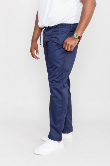 D555 Basilio Pants with elasticated waist Navy - Traperice & hlače - Muške Traperice i Hlače Veliki Brojevi
