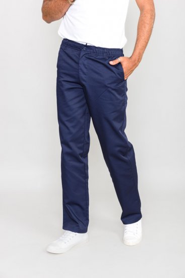 D555 Basilio Pants with elasticated waist Navy - Traperice & hlače - Muške Traperice i Hlače Veliki Brojevi