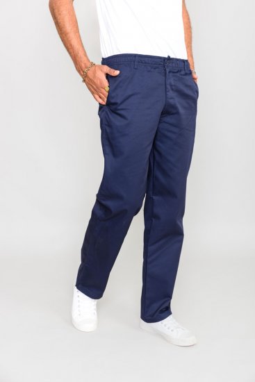 D555 Basilio Pants with elasticated waist Navy - Traperice & hlače - Muške Traperice i Hlače Veliki Brojevi