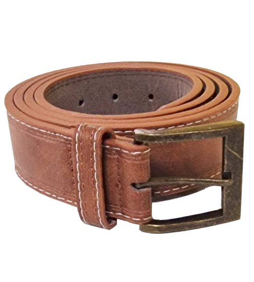 D555 Dylan Tan Bonded Leather Belt - Remenje - Muški remeni velikih veličina