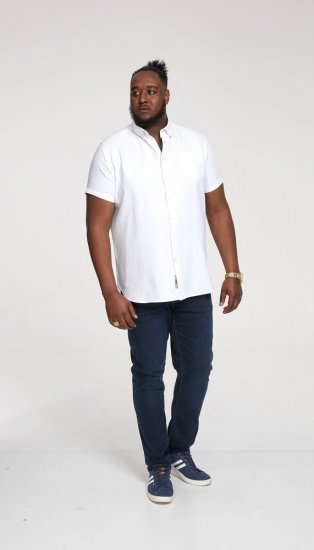 D555 James Short Sleeve Oxford Shirt White - Košulje - Muške Košulje Veliki Brojevi