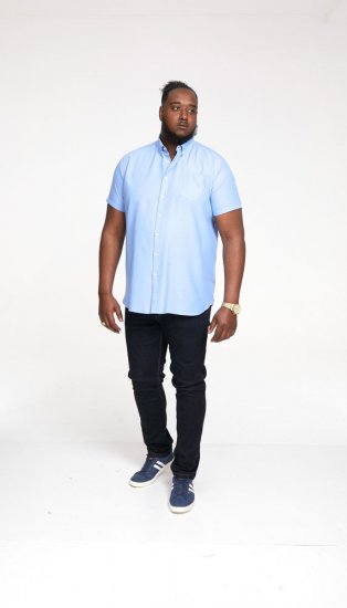 D555 James Short Sleeve Oxford Shirt Sky Blue - Košulje - Muške Košulje Veliki Brojevi
