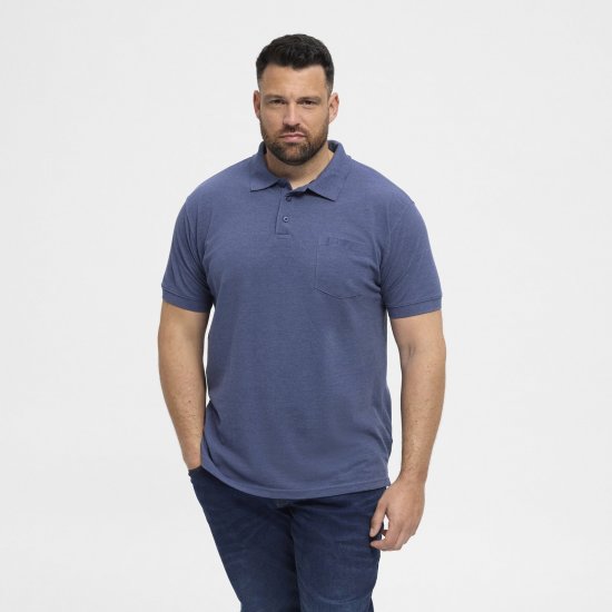 North Latitude Polo Blue Melange - Polo majice - Muške Polo Majice Veliki Brojevi