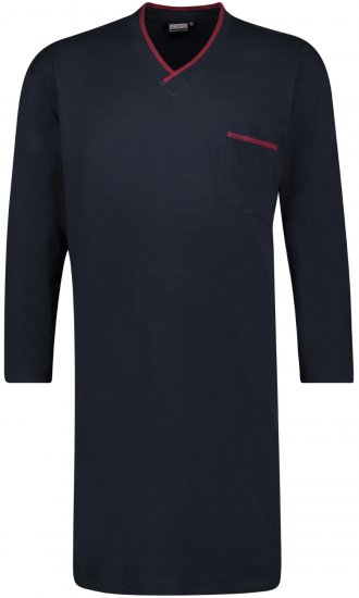 Adamo Bill Long Nightshirt Navy - Donje rublje & kupaće hlače - muške donje rublje veliki brojevi