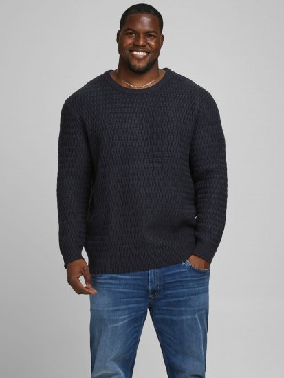 Jack & Jones JCOBRANDON Knit Black - Puloveri & dukserice - Muške Puloveri & dukserice veliki brojevi