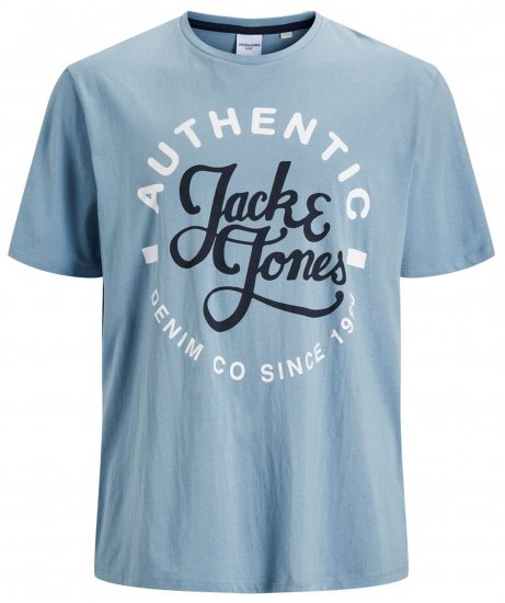 Jack & Jones JJMOON T-shirt Faded Denim - Majice Kratkih Rukava - Muške Majice Kratkih Rukava Veliki Brojevi 