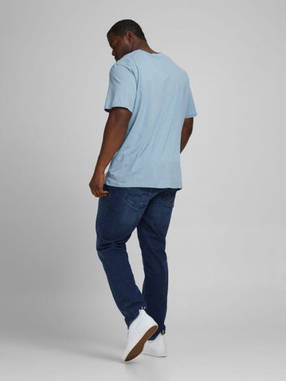 Jack & Jones JJMOON T-shirt Faded Denim - Majice Kratkih Rukava - Muške Majice Kratkih Rukava Veliki Brojevi 