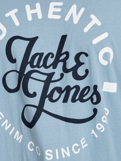 Jack & Jones JJMOON T-shirt Faded Denim - Majice Kratkih Rukava - Muške Majice Kratkih Rukava Veliki Brojevi 