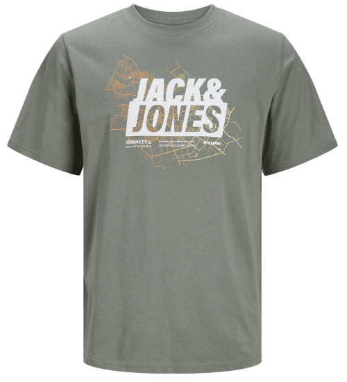 Jack & Jones JCOMAP LOGO T-Shirt Agave Green - Majice Kratkih Rukava - Muške Majice Kratkih Rukava Veliki Brojevi 