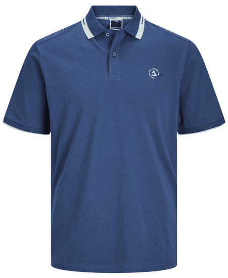 Jack & Jones JCOHASS LOGO Polo Ensign Blue - Polo majice - Muške Polo Majice Veliki Brojevi