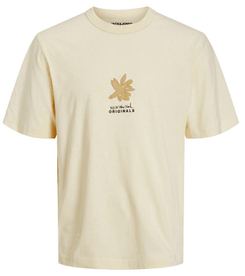 Jack & Jones JOREASTER ACTIVITY T-Shirt Buttercream - Majice Kratkih Rukava - Muške Majice Kratkih Rukava Veliki Brojevi 