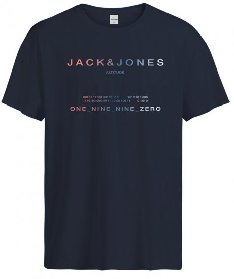 Jack & Jones JCORIOT T-Shirt Navy Blazer - Majice Kratkih Rukava - Muške Majice Kratkih Rukava Veliki Brojevi 