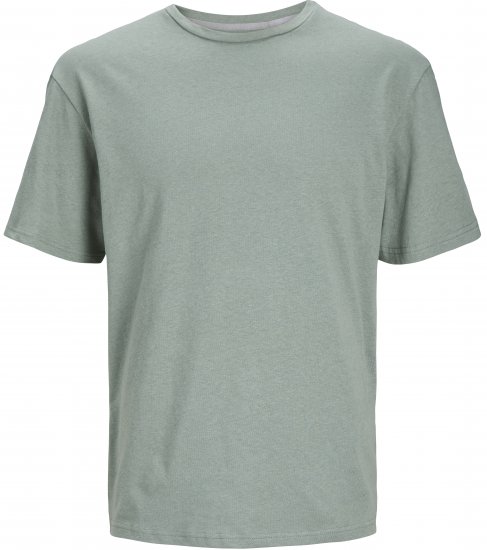 Jack & Jones JPRCC SOFT Linen Blend T-Shirt Lily Pad - Majice Kratkih Rukava - Muške Majice Kratkih Rukava Veliki Brojevi 