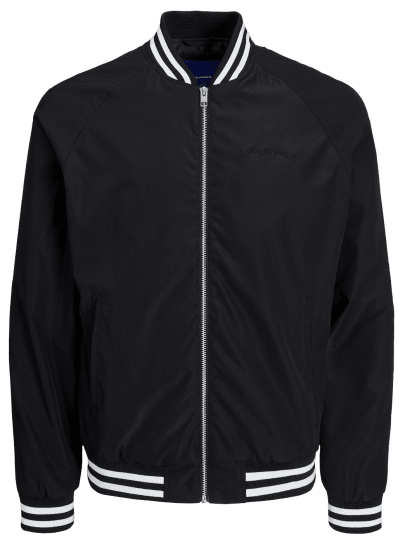 Jack & Jones JORLUCCA BOMBER Jacket Black - Jakne - Muške Jakne Veliki Brojevi