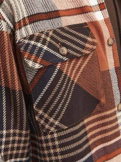 Jack & Jones Darren Flannel Overshirt smeđa - Košulje - Muške Košulje Veliki Brojevi